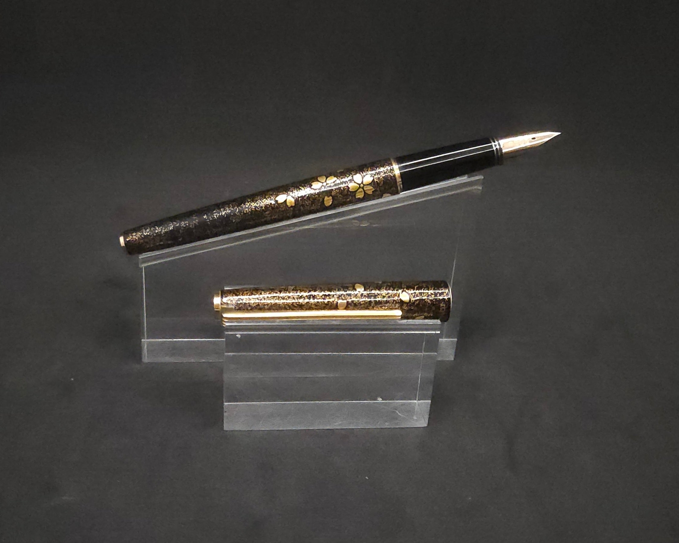 Pilot Maki-e Sakura-Fubuki Black Cherry Blossoms Fountain Pen 18K