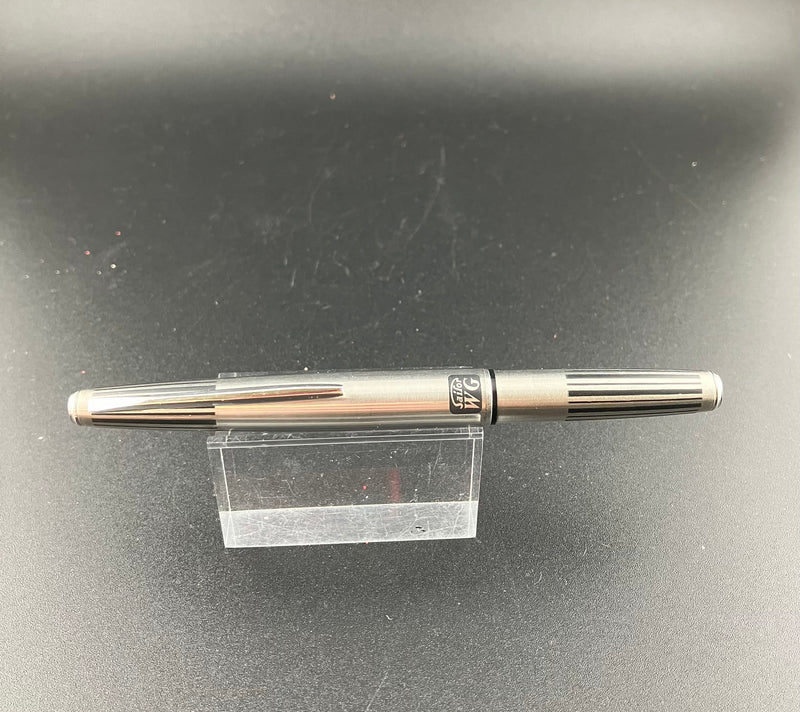 Sailor WG Pocket Fountain Pen 18k White Gold Semi Stripe 
