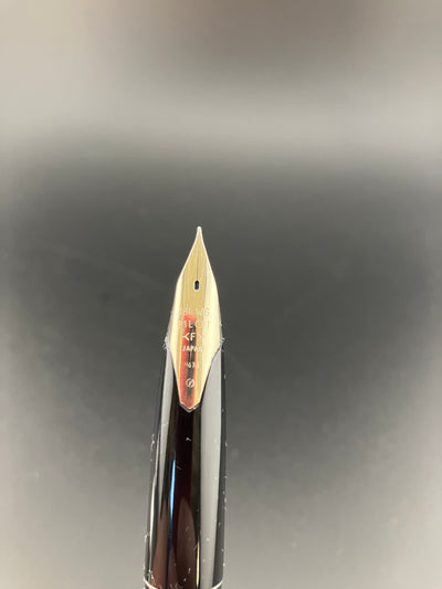 Pilot Custom Fountain Pen Black Stripe 18K WG Fine Nib K-500SS K-Series