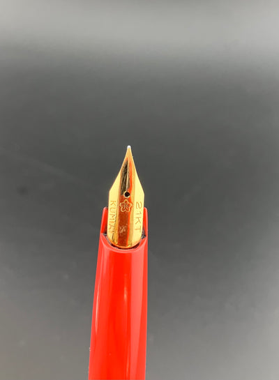 Kumiai Silver Foil Pocket Fountain Pen 21K Gold Fine Nib