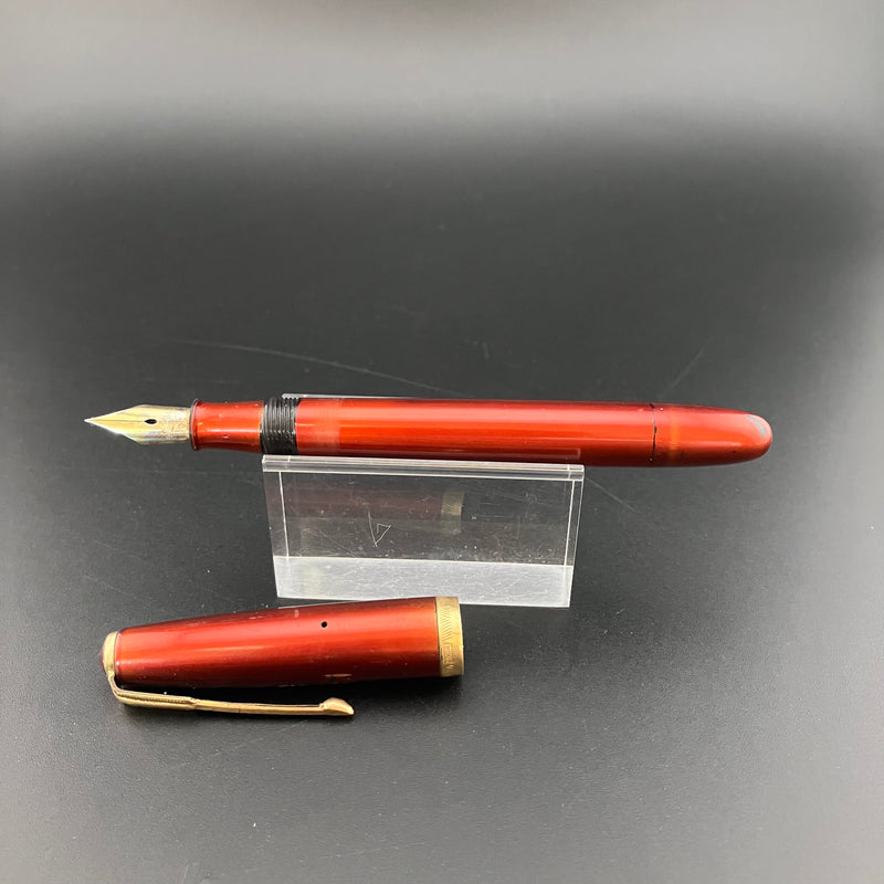 Special Ebonite Eyedropper Fountain Pen Fine Nib Rolled 14k