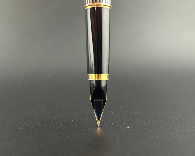 Pilot Deluxe Plaid Photoengraved Overlay Fountain Pen 18K Gold Fine Nib