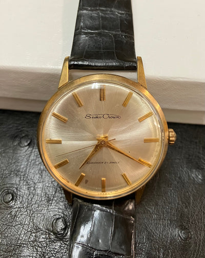 Seiko Crown Ref. 15002 Classic Gold Plated Mechanical Dress Watch