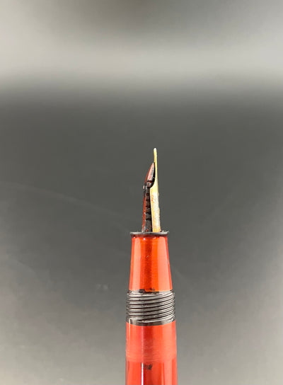 Special Ebonite Eyedropper Fountain Pen Fine Nib Rolled 14k