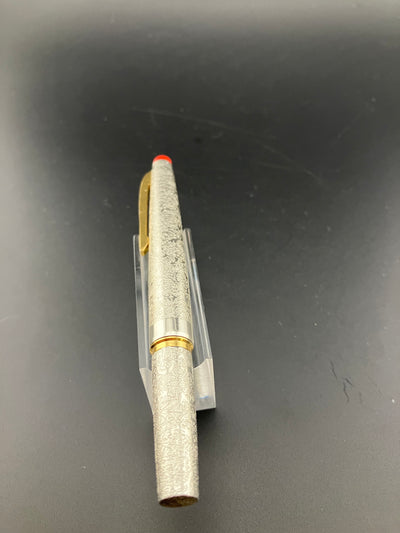 Kumiai Silver Foil Pocket Fountain Pen 21K Gold Fine Nib