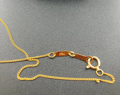 Tiffany & Co Signed 18k Gold Leaf Pendant Necklace Vintage Elegance