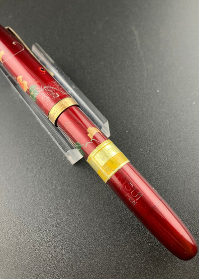Warranted Maki-e Japanese Eyedropper Fountain Pen 14K Gold Fine Nib Parts or Repair