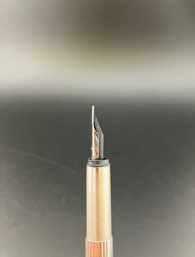 Montblanc Noblesse Fountain Pen 1st Gen 14K Extra Fine EF Nib Silver Pinstripe