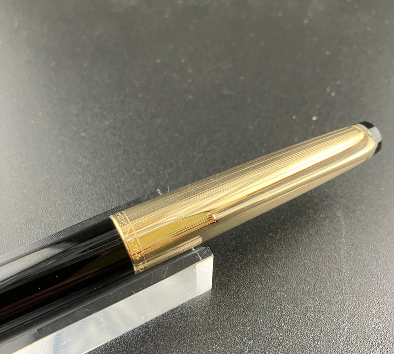 Montblanc Meisterstück No. 74 Fountain Pen 18K Gold Fine Nib Serviced Warranty