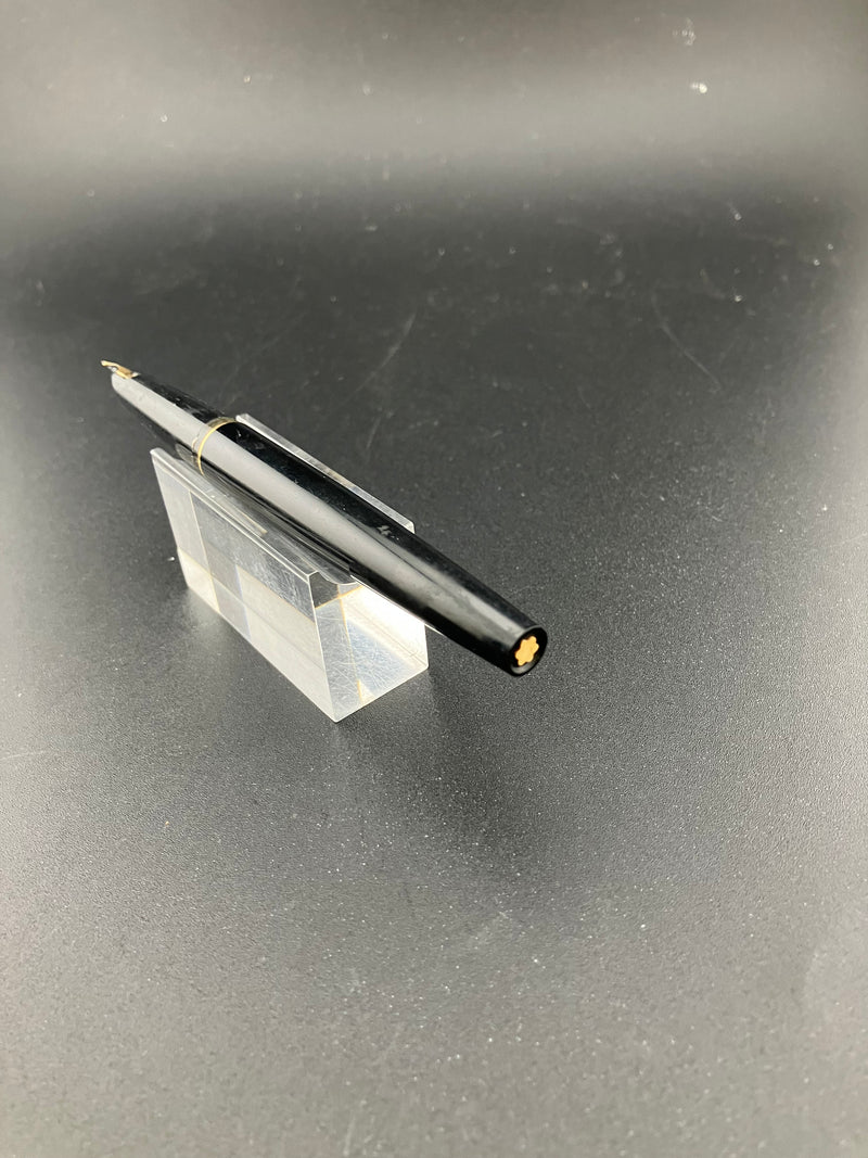 Montblanc Classic 221P Fountain Pen 14K Fine Nib Black No Cap Parts or Repair