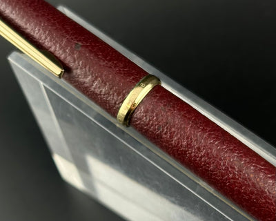 Platinum Leather Wrap Fountain Pen 18K Gold Soft Fine Nib