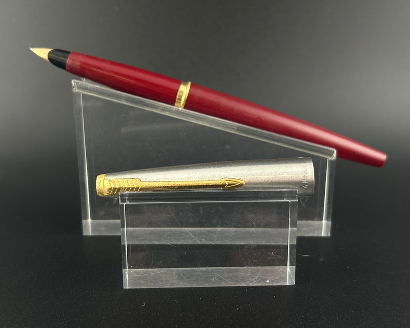 Parker 45 Fountain Pen Extra Fine Nib Burgundy Red