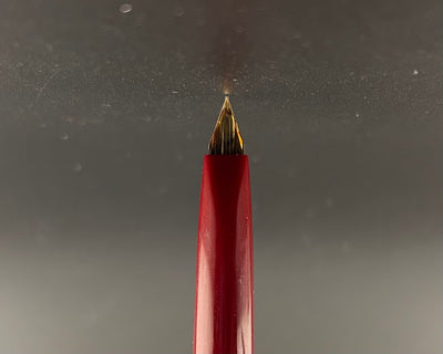 Platinum Red Metallic Fountain Pen 18K Gold Fine Nib