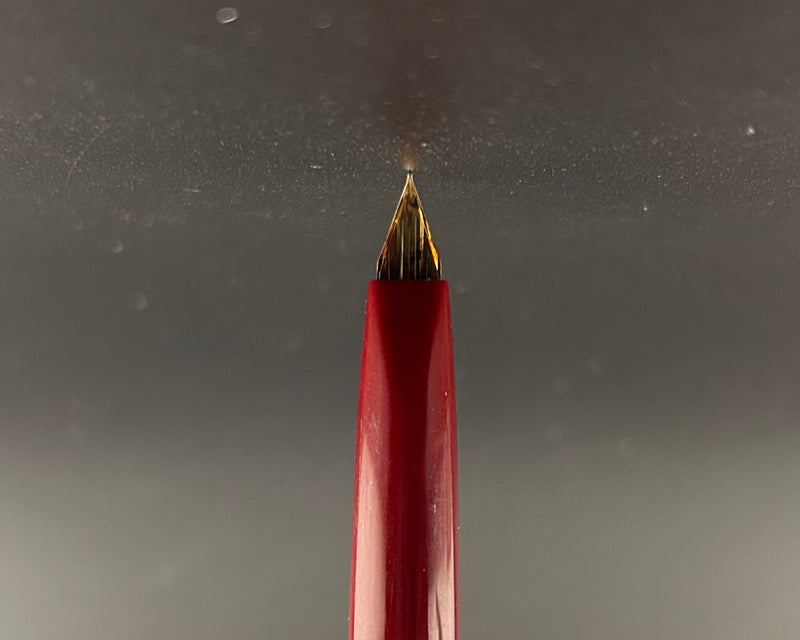 Platinum Red Metallic Fountain Pen 18K Gold Fine Nib