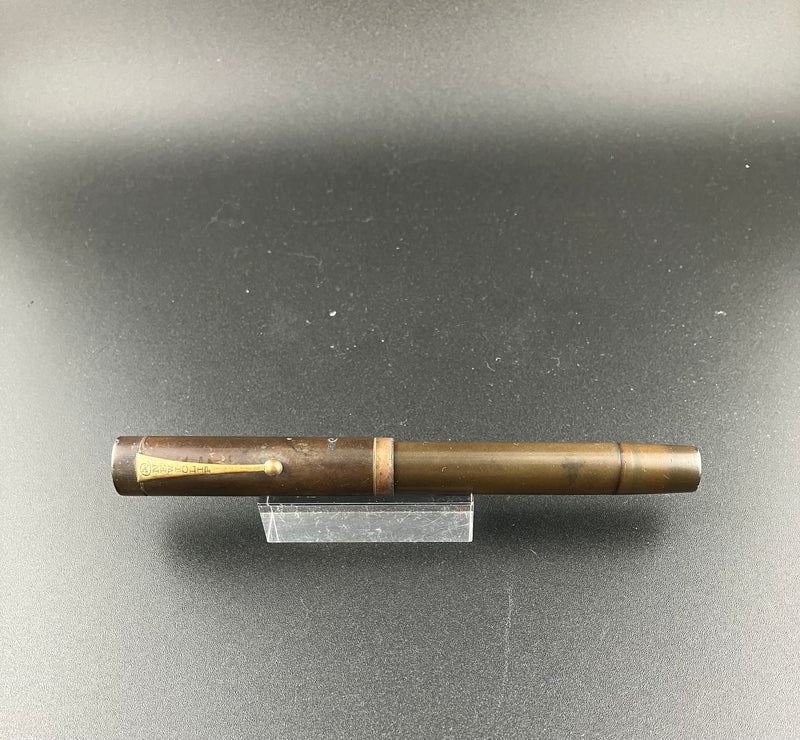 New Clip Hard Rubber Japanese Eyedropper Fountain Pen 14K Gold Fine Nib Flex Parts or Repair