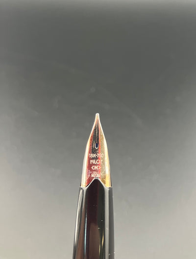 Pilot Elite Pocket Fountain Pen 18K WG Medium Nib Checkered Plaid Aug 13 1978