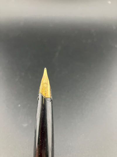 Montblanc Classic 221P Fountain Pen 14K Fine Nib Black No Cap Parts or Repair