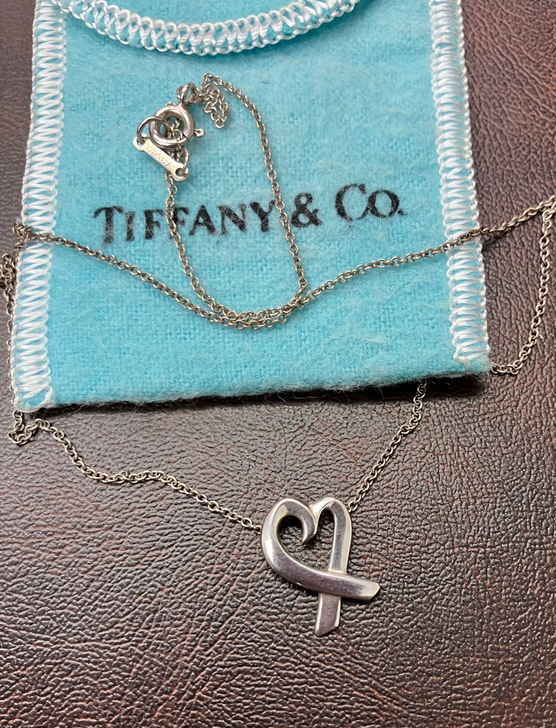 Tiffany Sterling Silver Necklace Loving Heart Paloma Picasso