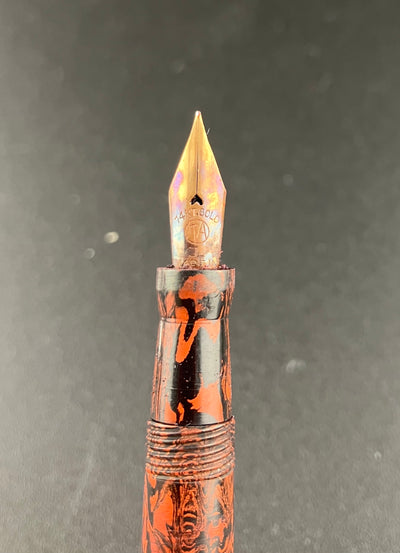OTA Hard Rubber Japanese Eyedropper Fountain Pen 14K Gold Fine Nib