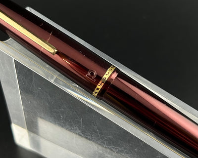 Platinum Red Metallic Fountain Pen 18K Gold Fine Nib