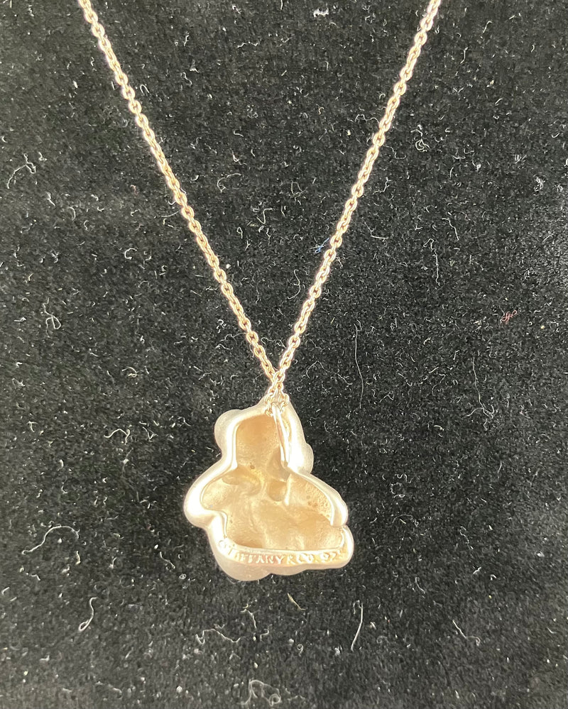 Tiffany Sterling Silver Necklace Teddy Bear