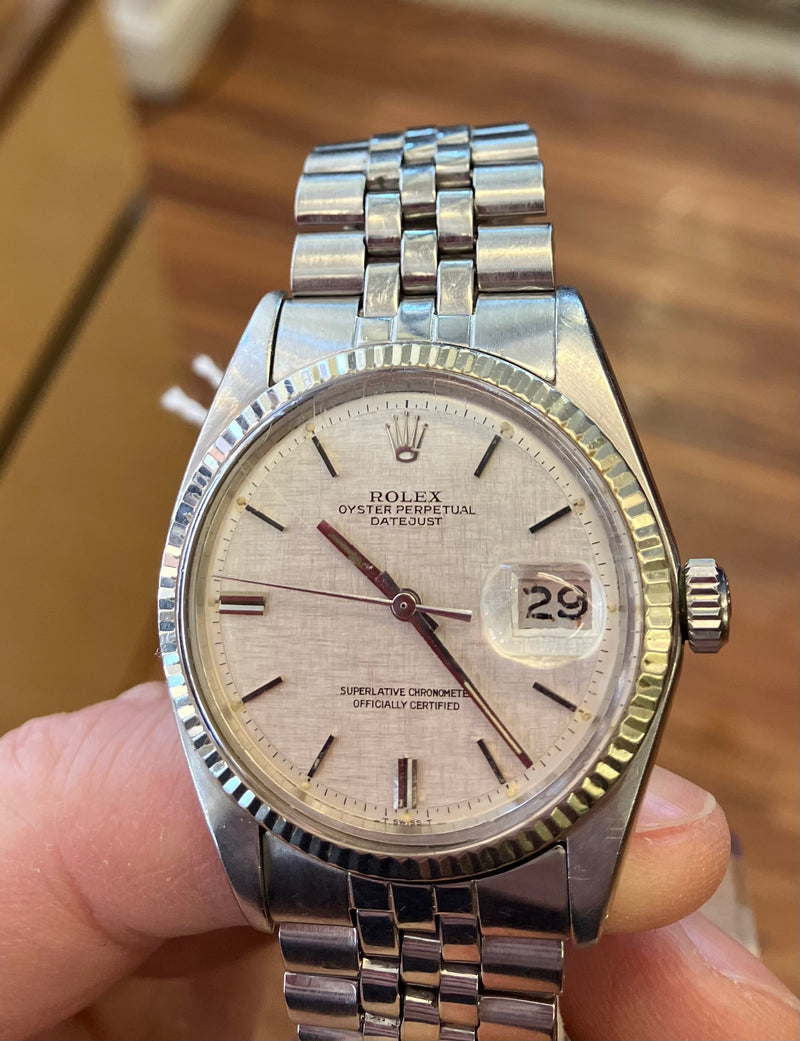 Rolex Datejust Ref. 1601 Silver Mosaic Dial Men&