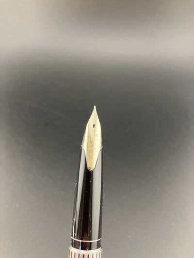 Pilot Custom Fountain Pen Black Stripe 18K WG Fine Nib K-500SS K-Series