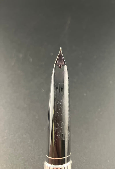Pilot Custom Black Lacquer Stripe Fountain Pen 18k Gold Fine NIb 1972