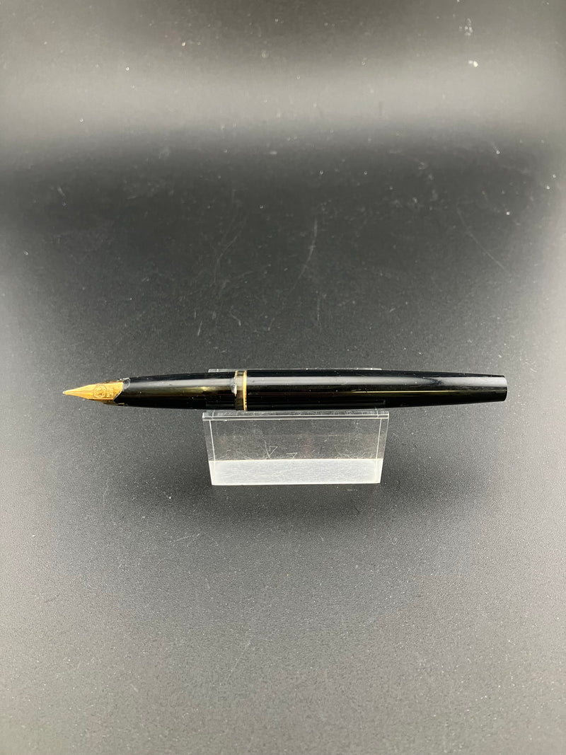 Montblanc Classic 221P Fountain Pen 14K Fine Nib Black No Cap Parts or Repair