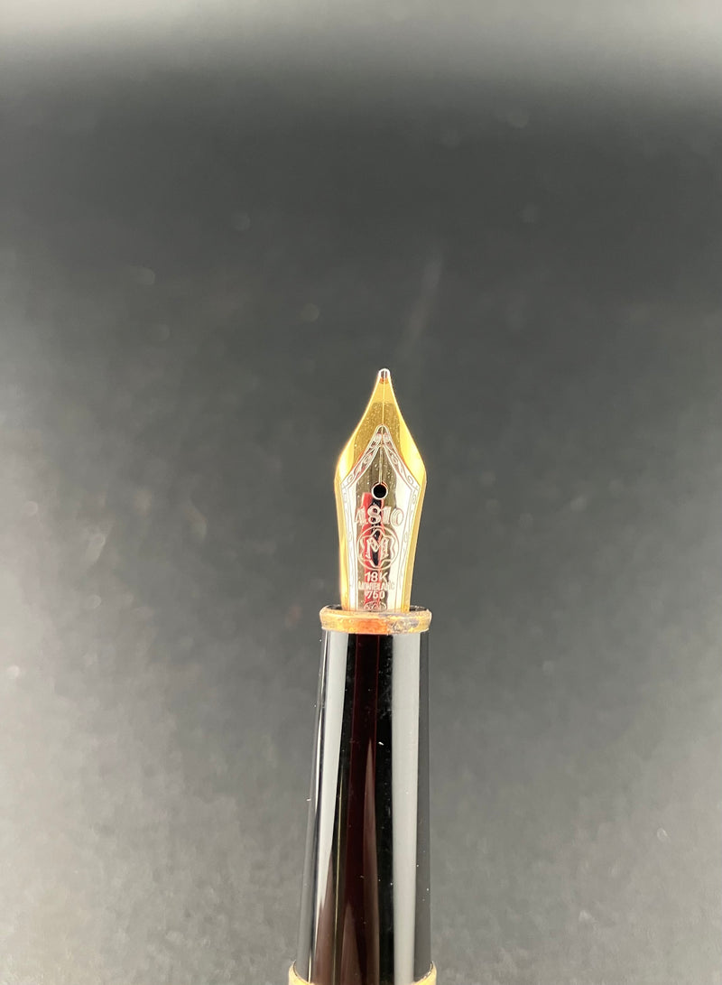 Montblanc Meisterstück No. 144DS Solitaire Doue Due Fountain Pen 18k Fine Nib