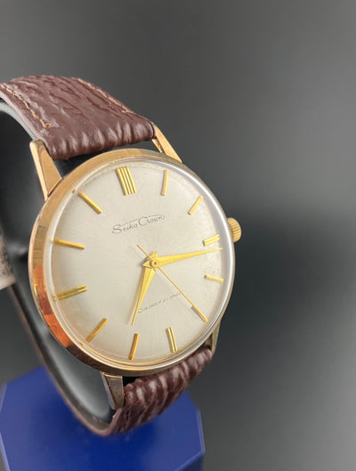 Seiko Crown Ref. 15002E Classic Gold Plated Mechanical Dress Watch