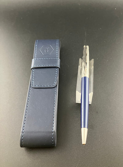 Waterman Hemisphere L'essence du Bleu Ballpoint Pen Leather Case Gift Box