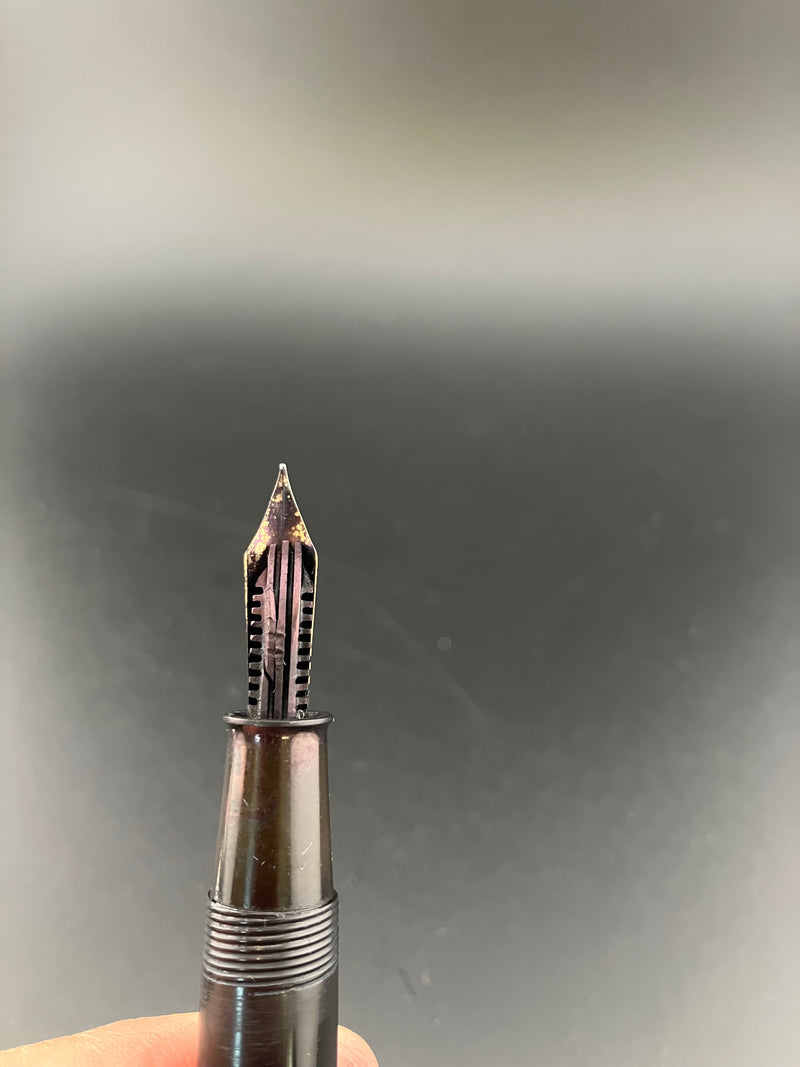 Ban-ei Ideal GK Ebonite Eyedropper Fountain Pen Fine Nib 1951