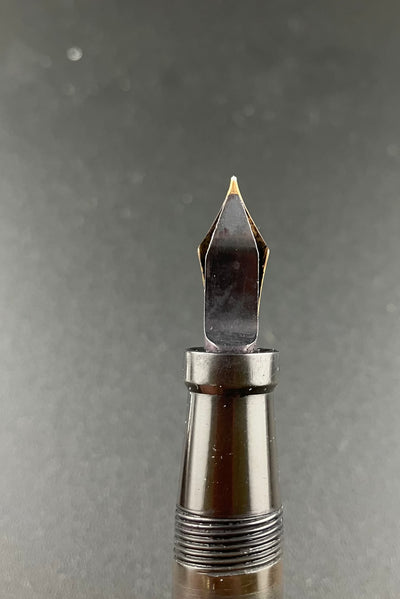 New Clip Hard Rubber Japanese Eyedropper Fountain Pen 14K Gold Fine Nib Flex Parts or Repair