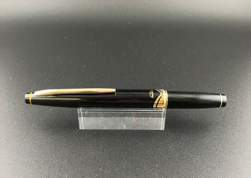 Sailor Pocket Fountain Pen 18K Gold Broad Nib July 1971 Zogan Inlay