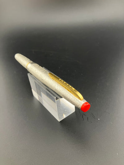 Kumiai Silver Foil Pocket Fountain Pen 21K Gold Fine Nib
