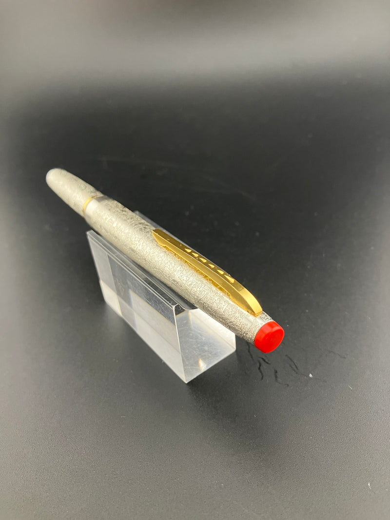 Kumiai Silver Foil Pocket Fountain Pen 21K Gold Fine Nib