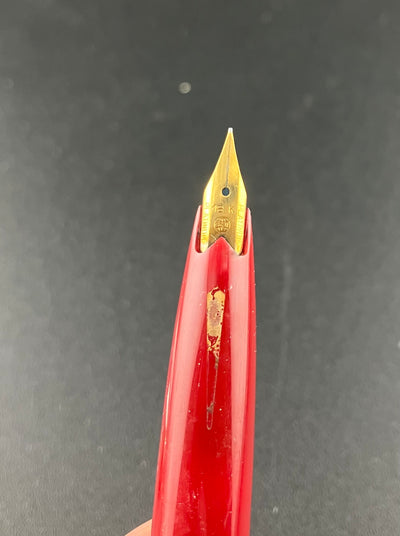 Platinum Leather Wrapped 18k Gold Fine Nib Fountain Pen