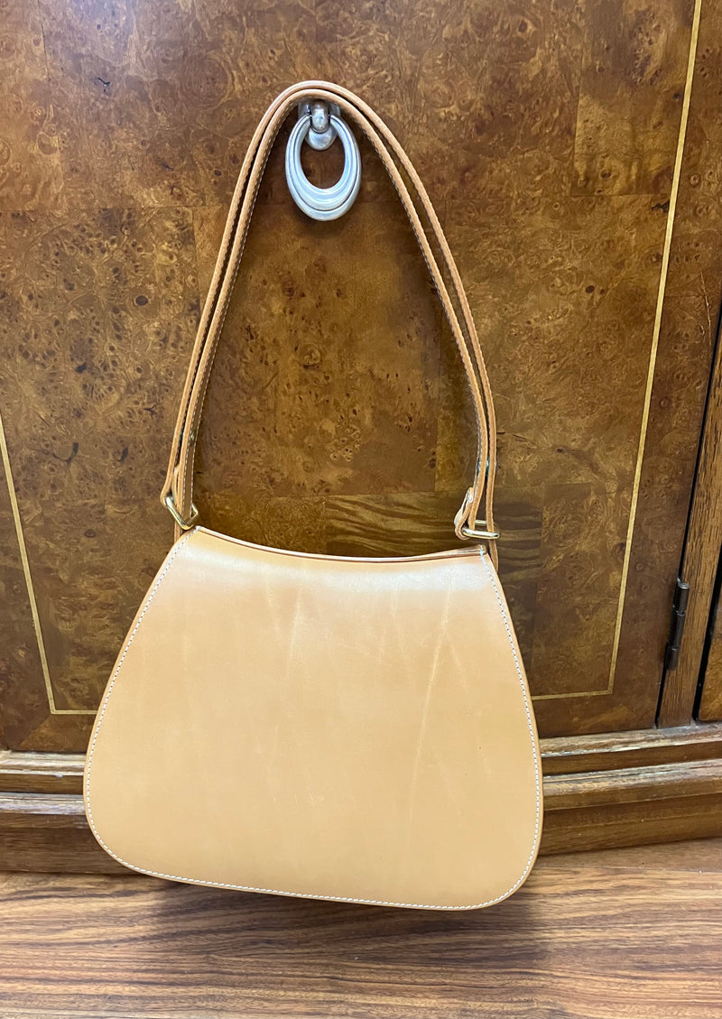 Somes Dressage DR-02 Tan Leather Shoulder Saddle Bag