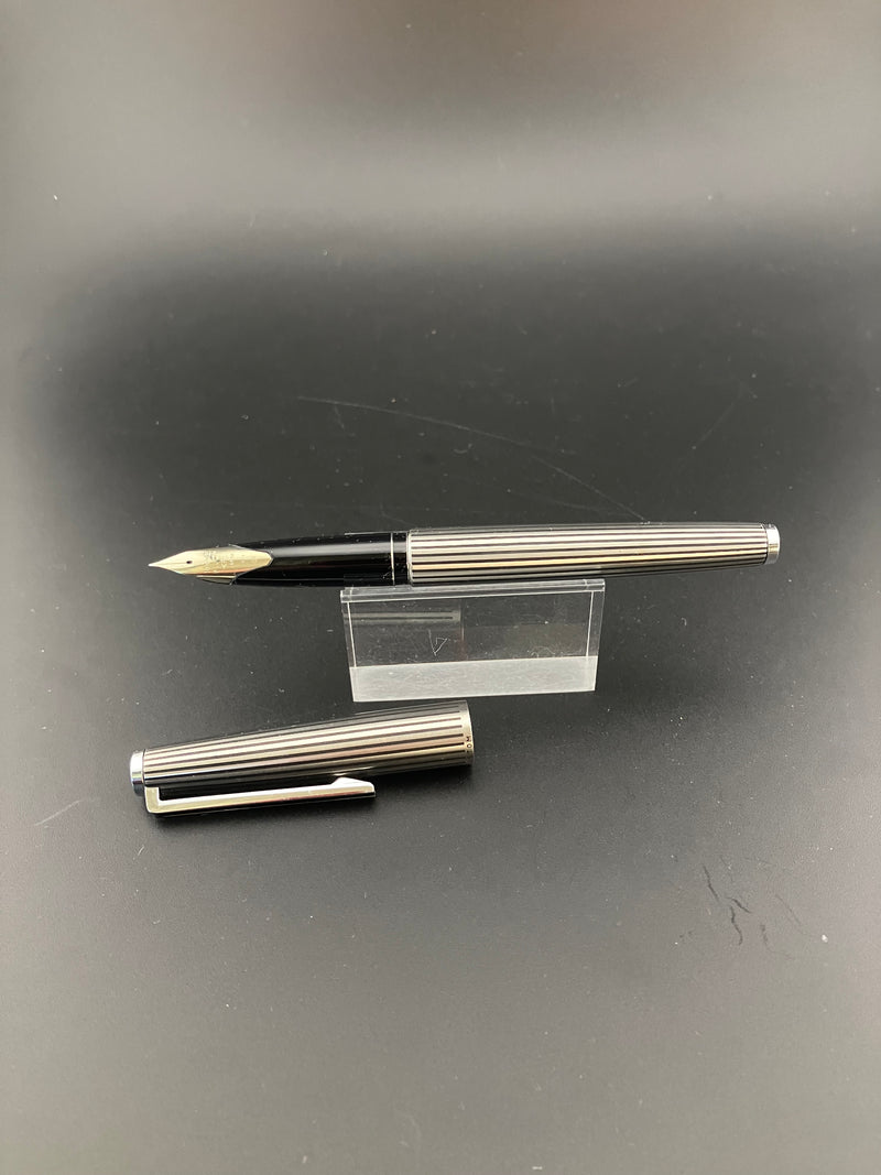 Pilot Custom Fountain Pen Black Stripe 18K WG Fine Nib K-500SS K-Series