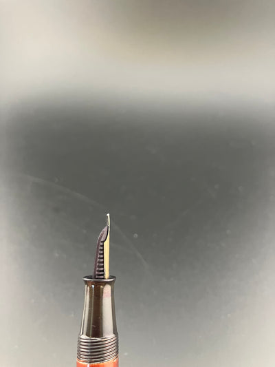 Ban-ei Ideal GK Ebonite Eyedropper Fountain Pen Flex Fine Nib Rolled 14k