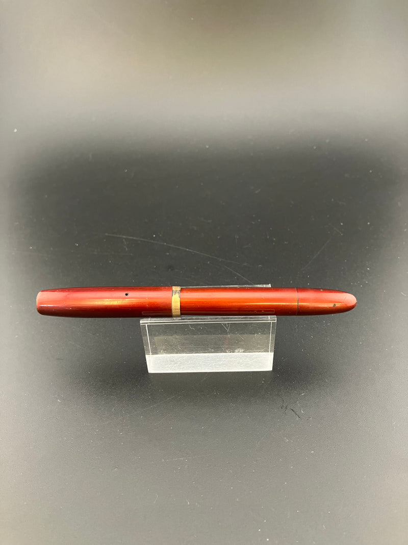 Ban-ei Ideal GK Ebonite Eyedropper Fountain Pen Flex Fine Nib Rolled 14k