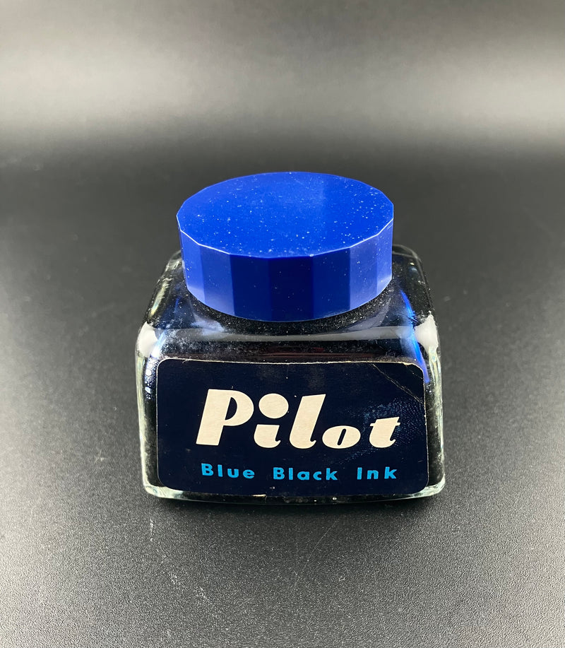 Pilot Vintage Fountain Pen Ink Bottle Inkwell 1960s 1970s Blue Black