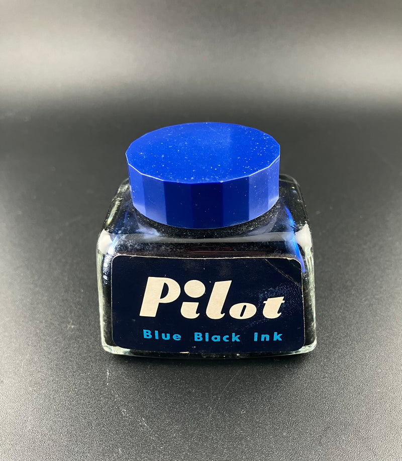 Pilot Vintage Fountain Pen Ink Bottle Inkwell 1960s 1970s Blue