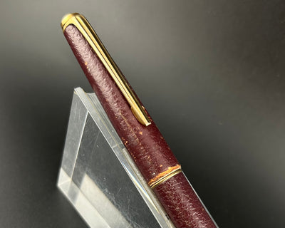 Platinum Fountain Pen 18K Gold Soft Fine Nib Leather Zogan Inlay