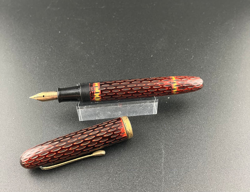 Warranted Kamakura-Bori Eyedropper Fountain Pen 14K Gold Fine Nib