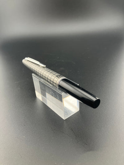 Pilot Elite Pocket Fountain Pen 18K WG Medium Nib Checkered Plaid Aug 13 1978