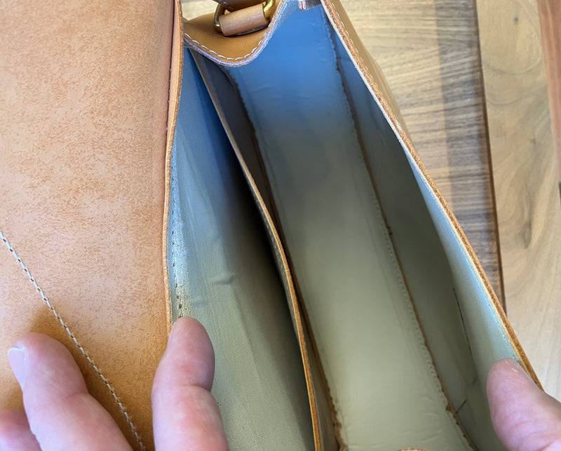 Somes Dressage DR-02 Tan Leather Shoulder Saddle Bag