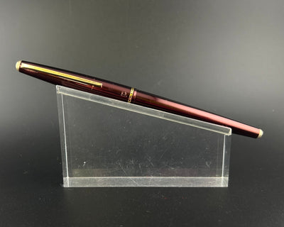 Platinum Red Metallic Fountain Pen 18K Gold Fine Nib