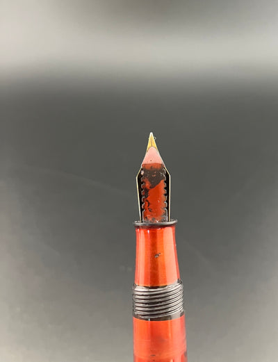 Special Ebonite Eyedropper Fountain Pen Fine Nib Rolled 14k